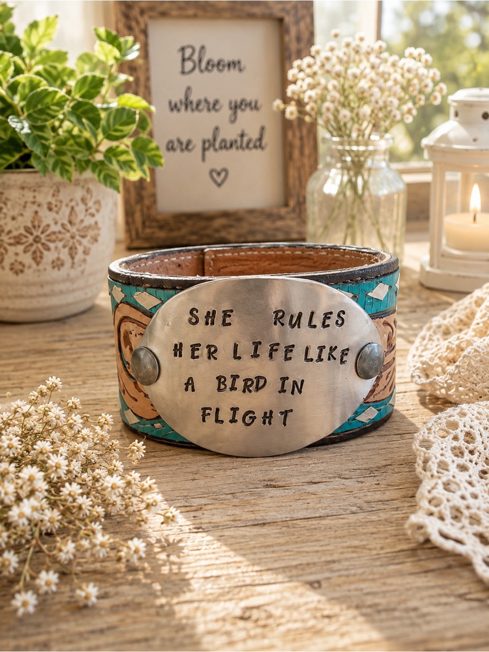 SHE RULES HER LIFE CUSTOM CUFF